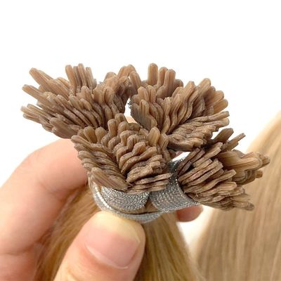 Russia Pre Bonded Y Tip Estensioni di capelli umani 0,300 kg Peso lordo Rapporto di doppia trazione