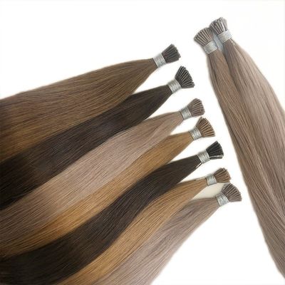 18 pollici micro anelli cuticule Remy allineato capelli umani pre-legato U I Piatta nano punta estensioni
