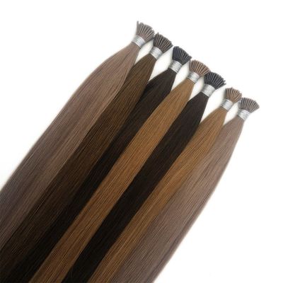 Richiesta personalizzata Rapporto doppio disegno Cosmetici Balayage capelli I-Tip Estensioni di capelli
