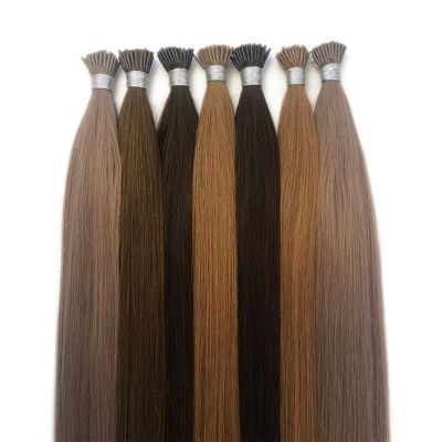 Richiesta personalizzata Rapporto doppio disegno Cosmetici Balayage capelli I-Tip Estensioni di capelli