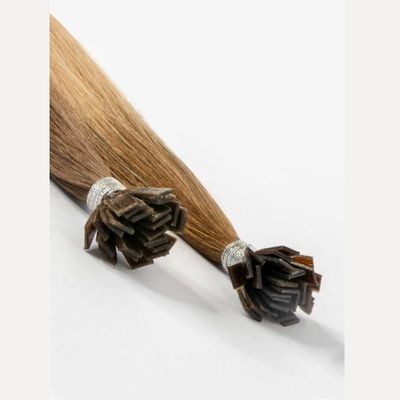 Estensioni di capelli a doppia cuticule allineate a punta piatta con trattamento italiano con cheratina