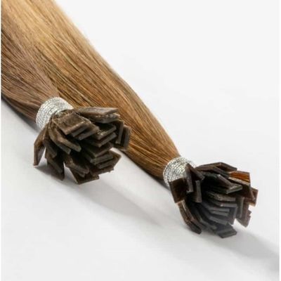 Estensioni di capelli a doppia cuticule allineate a punta piatta con trattamento italiano con cheratina