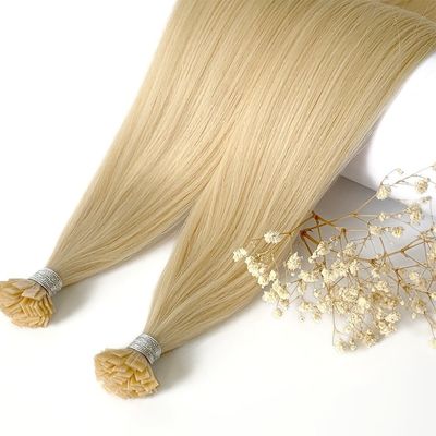 Estensioni di capelli a doppia cuticule allineate a punta piatta con trattamento italiano con cheratina