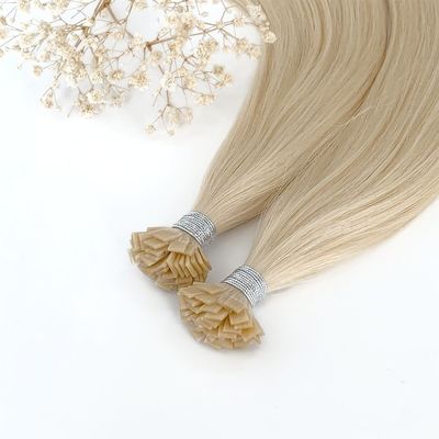 Estensioni di capelli a doppia cuticule allineate a punta piatta con trattamento italiano con cheratina