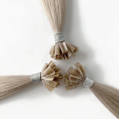 Everbeauting Estensioni dei capelli alla cheratina bionda di prima qualità, capelli Remy con punta a U/unghia