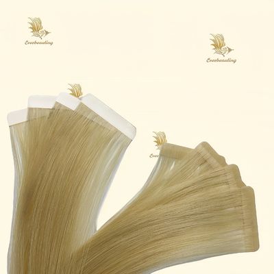 Nastro adesivo pre-connesso a doppio disegno per tessitura della pelle estensioni di capelli Remy 100% capelli umani