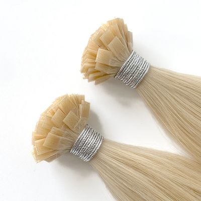 Estensioni di capelli in cheratina per capelli umani a punta piatta in confezione pre-connessa