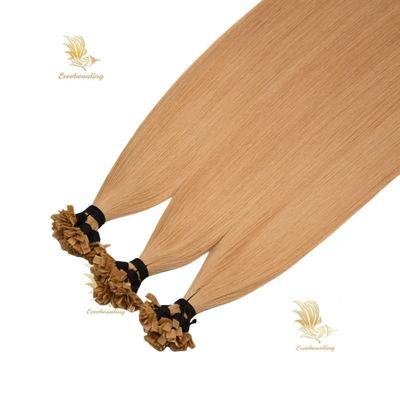 Stile rettilineo Estensioni di capelli a punta piatta 100% di lusso capelli umani di ceratina a doppio disegno