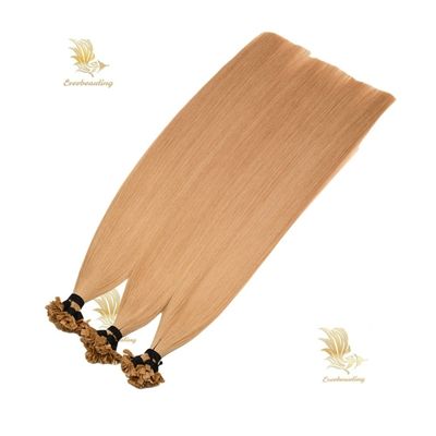 Stile rettilineo Estensioni di capelli a punta piatta 100% di lusso capelli umani di ceratina a doppio disegno