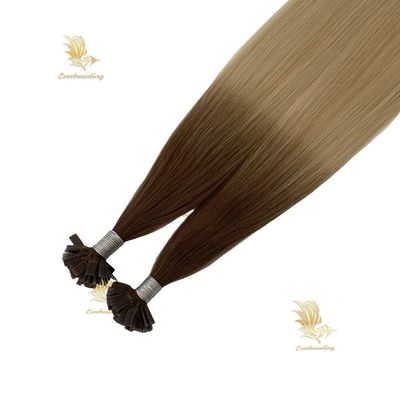 Estensioni di capelli di cheratina a punta piatta doppiamente disegnate pre-connesse Cuticule di colore biondo allineata