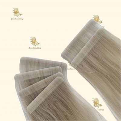 Capelli umani veri, nastro a doppia trazione, in estensione di capelli, nastro senza cuciture russo.