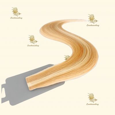 Cuticule vergine allineato capelli umani nastro in estensione dei capelli pianoforte di alto livello colore in evidenza
