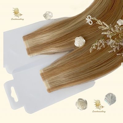 Cuticule vergine allineato capelli umani nastro in estensione dei capelli pianoforte di alto livello colore in evidenza