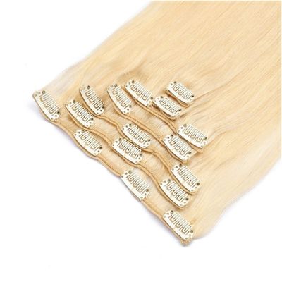 Clip in Hair Extensions 100% di capelli umani crudi Clip in capelli indiani senza perdita di colore