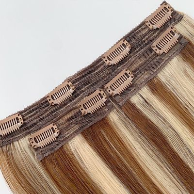Clip in Hair Extensions 100% di capelli umani crudi Clip in capelli indiani senza perdita di colore