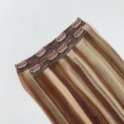 100g/pc 20 pollici Grado 13A doppia clip in estensione dei capelli per le donne bianche