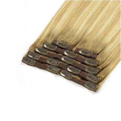 Clip a testa piena a doppia trama in Remy, pacchetto di estensioni di capelli umani Peso lordo 0,300 kg