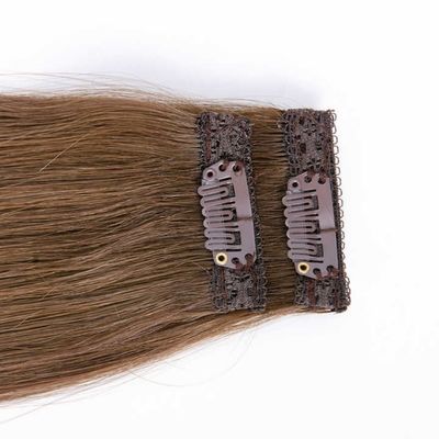 100% Clip di capelli umani russi Remy Ins Bodywave Texture at Virgin Human Hair Extension