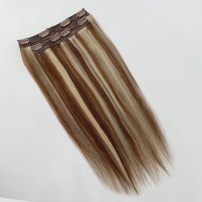 Straight 18 pollici e 20 pollici Clip di capelli indiani grezzi in estensione di capelli Stile dritto