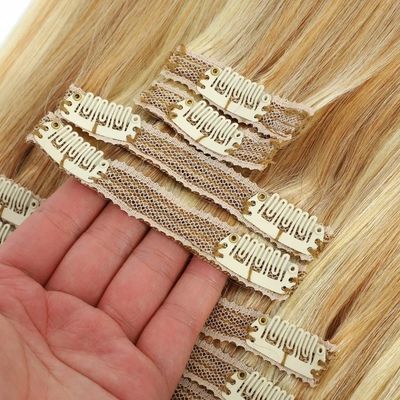 Superiore capelli 20 pollici colore chiaro Remy capelli umani clip Ins estensioni venditore colorante