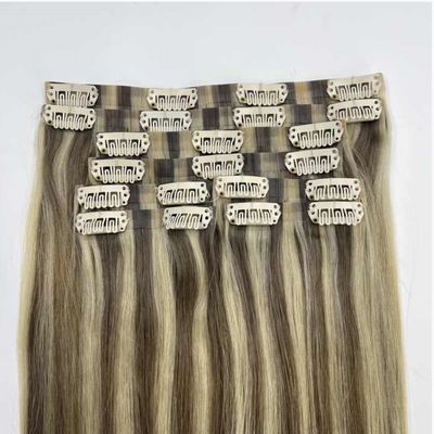 Qingdao Customized Request 100% Remy Capelli umani cinesi senza cuciture PU Clip in capelli