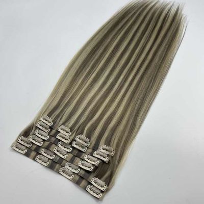 Qingdao Customized Request 100% Remy Capelli umani cinesi senza cuciture PU Clip in capelli