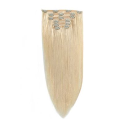 Clip indiano senza cuciture per estensioni dei capelli 100% russo Clip umano Remy per estensioni dei capelli