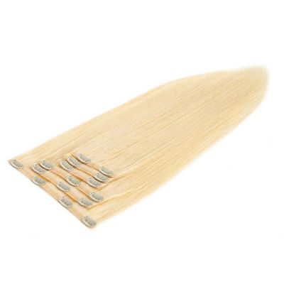 Clip indiano senza cuciture per estensioni dei capelli 100% russo Clip umano Remy per estensioni dei capelli