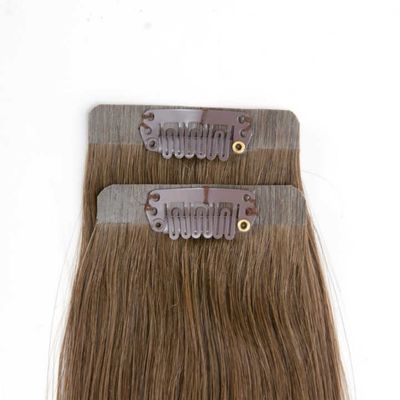 Estensioni di capelli vietnamite senza cuciture con clip di stile pre-connesso e tangle No