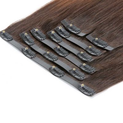Estensioni di capelli vietnamite senza cuciture con clip di stile pre-connesso e tangle No