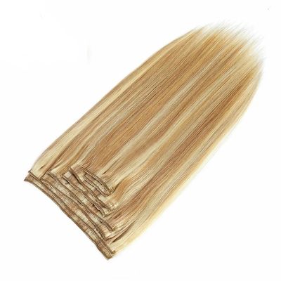 Clip per capelli umani spessi 20 pollici, 100% Remy, estensioni di capelli invisibili.