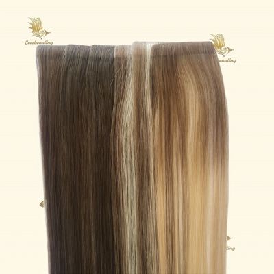 Stile rettilineo Multi-Color Tape Ins Doppio disegnato Invisibile PU Tape Hair Extensions