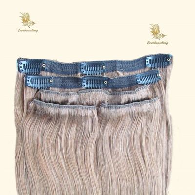 Stile rettilineo 100% russo Clip Remy umano sulle estensioni di capelli con clip pre-connesse