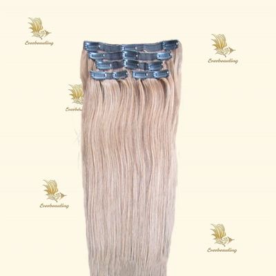 Stile rettilineo 100% russo Clip Remy umano sulle estensioni di capelli con clip pre-connesse