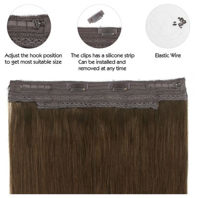 Stretti di filo di pesce One Piece Haloin Hair Extensions con volume e lunghezza colorante