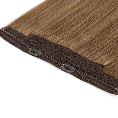 100% capelli umani senza cuciture Invisibili Fish Wire Hair Extensions Rimborsi fino a 30 giorni