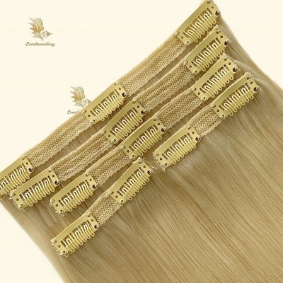 Clip di stile pre-connesso Clip Ins capelli doppiamente disegnati 100% estensioni di capelli umani vergini