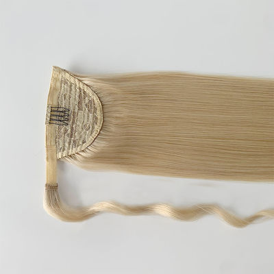Estensione di coda di cavallo a capelli umani retti PE-230829 20 pollici Kinky Coda di cavallo retta/curly