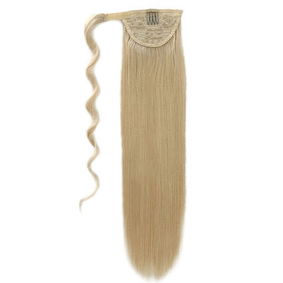 Estensione di coda di cavallo a capelli umani retti PE-230829 20 pollici Kinky Coda di cavallo retta/curly