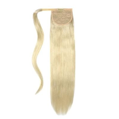 Personalizzazione doppio disegnato retto biondo cuticule vergine allineato capelli umani coda di cavallo