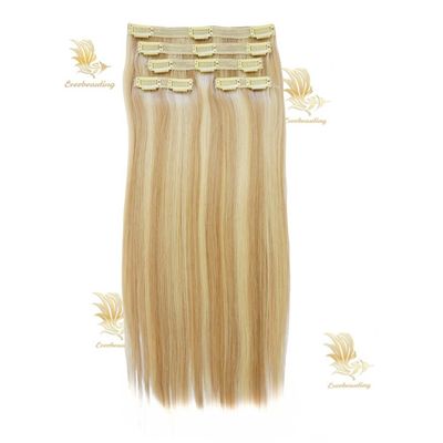 Clips personalizzati per capelli umani vergini 100% per donne bianche
