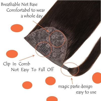 Estensioni di capelli allineati a cuticule Muti-Color Crudo Capelli umani vergini ingrosso Ponytail
