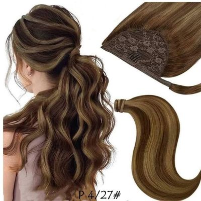 Estensioni di capelli allineati a cuticule Muti-Color Crudo Capelli umani vergini ingrosso Ponytail