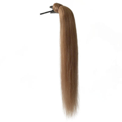 Estensioni di coda di cavallo di capelli umani grezzi Tintabili 50,00cm * 8,00cm * 3,00cm Dimensione del pacchetto