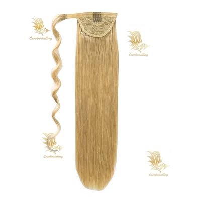 Ponytail lungo e retto, avvolgente, con clip, estensioni di capelli, parrucchiere naturale, parrucchiere