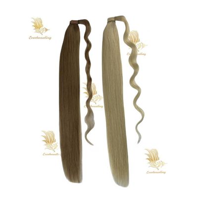 Ponytail lungo e retto, avvolgente, con clip, estensioni di capelli, parrucchiere naturale, parrucchiere