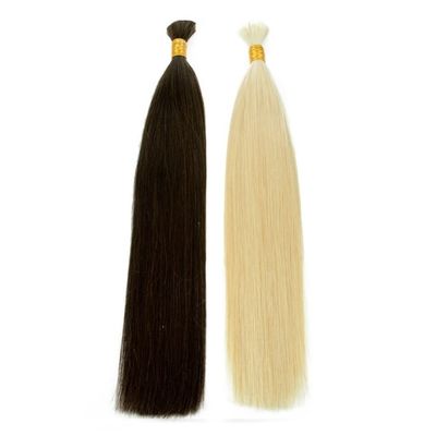 100% estensioni di capelli umani grezzi colore nero naturale brasiliano biondo doppiamente disegnato capelli in blocco