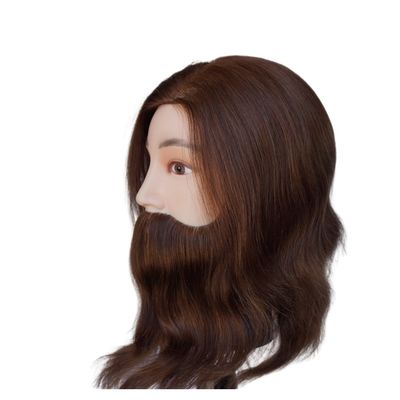 Bambola per l'addestramento dei capelli umani Testa con barba Peso lordo 0,400 kg