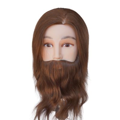 Bambola per l'addestramento dei capelli umani Testa con barba Peso lordo 0,400 kg