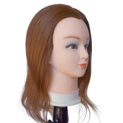 16 pollici 100% capelli umani testa di allenamento per professionisti professionisti